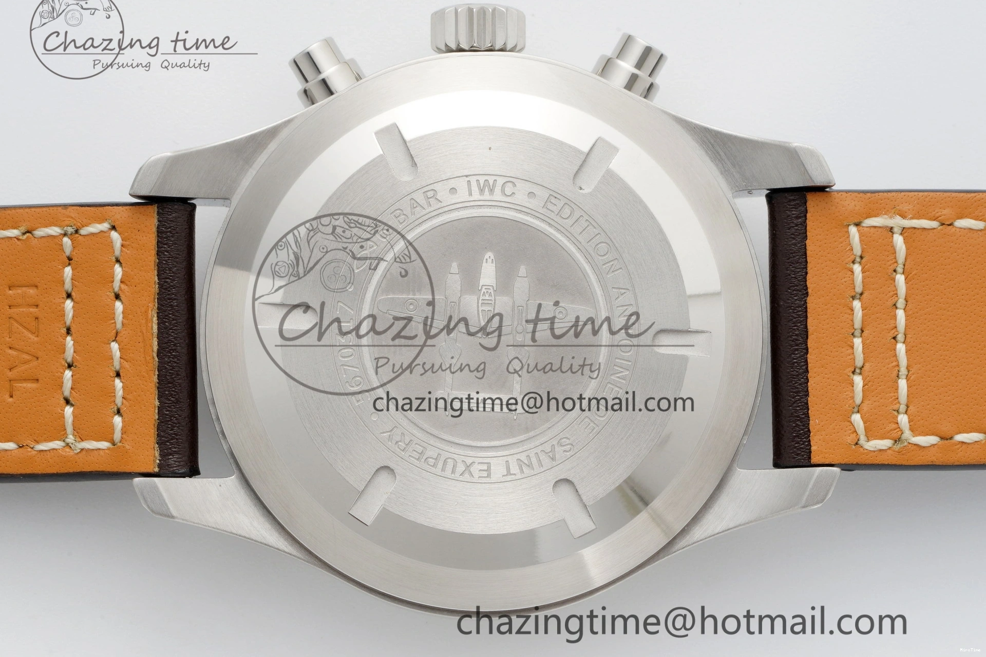 MIROTIME 1222 Thermal Pilot Chrono SS AZF 1:1 Best Edition Brown Dial on Brown Leather Strap A 7062